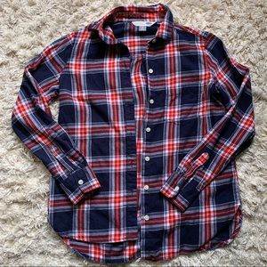 Old navy plaid blue and red shirt